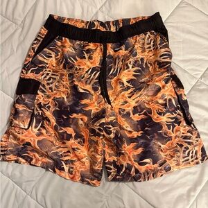 Legendary Whitetails Men's antler and Flame Print swim Shorts